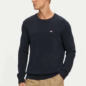 Maglione Girocollo Tjm Slim Essntls C-N DM0DM18370 Dark Night Navy