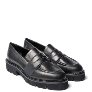 Mocassino Vitulli & Co. Mascherina Pelle Nero