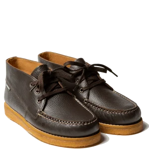 Polacchino Sebago Dakota Pelle Martellato Dark Brown