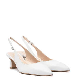 Slingback Melluso Pelle Bianco Sposa