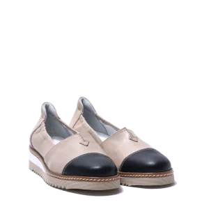 Slip-On Alfredo Giantin Pelle Beige-Nero