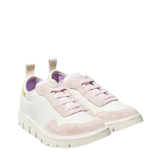 Slip-On Pànchic Nylon e Suede Fog-Powder Pink-Yellow