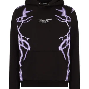 Felpa Pullover Con Cappuccio Ph00563 Black