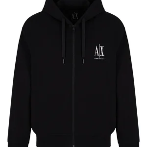 Felpa FulL-Zip Con Cappuccio Xm000371 Black