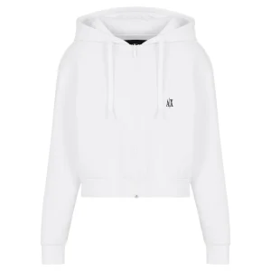 Felpa FulL-Zip Con Cappuccio Xw000822 Optic White