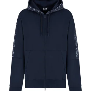Felpa FulL-Zip Con Cappuccio 7m000209 Armani Blue