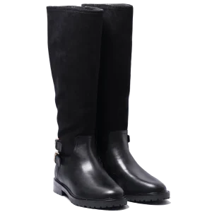 Stivale Polo Ralph Lauren Emelie Pelle e Camoscio Black