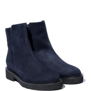 Stivaletto Luca Grossi Cerniera Camoscio Blu