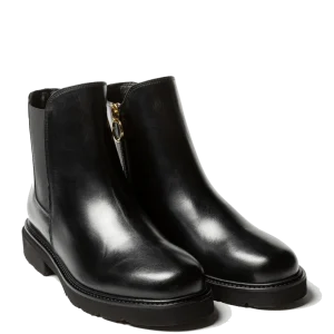 Tronchetto Luca Grossi Elastico e Cerniera Pelle Nero