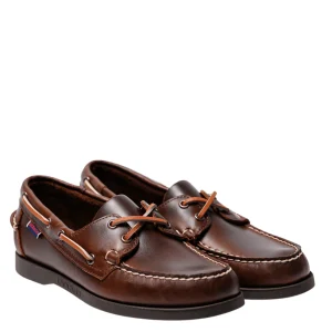 Vela Sebago Docksides Portland Waxed Brown Leather