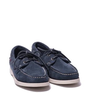 Vela Sebago Docksides Portland Flesh Out Camoscio Blue Navy Woman