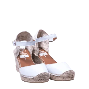 Zeppa in Corda Viguera Cinturino Pelle Bianco