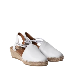 Zeppa Bassa in Corda Viguera Pelle Bianco